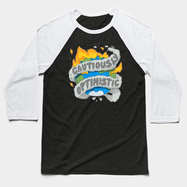 Cautiously Optimistic Baseball T-Shirt by FindChaos